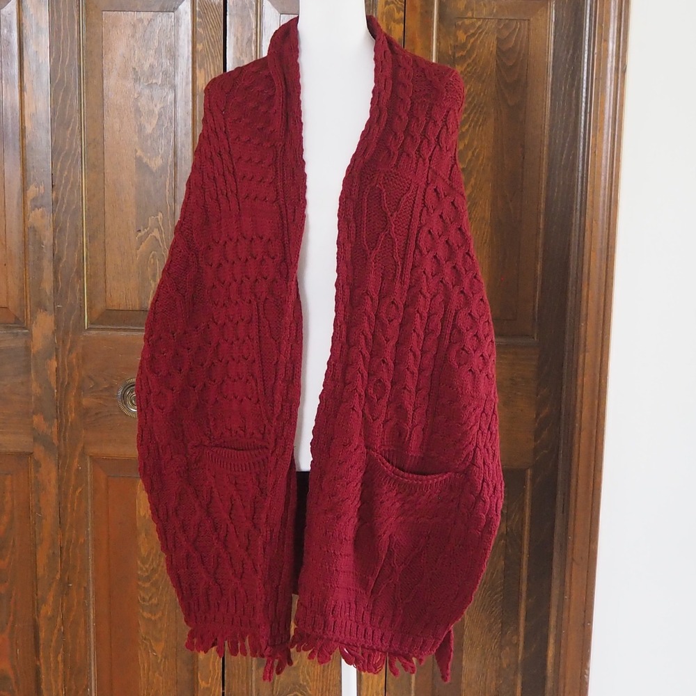 Connemara Knitwear Made in Ireland 100% Merino Wool Cardigan Wrap Shawl NWT
